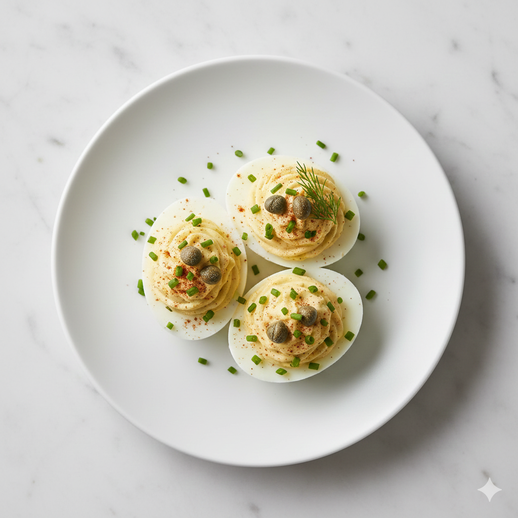 Œufs farcis avec de la mayonnaise